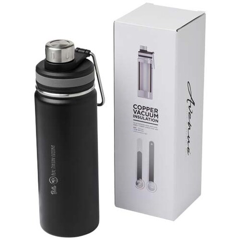 Gessi 590 ml Kupfer-Vakuum Isolierflasche, schwarz bedrucken, Art.-Nr. 10064400 Gessi 590 ml Kupfer-Vakuum Isolierflasche, schwarz bedrucken, Art.-Nr. 10064400