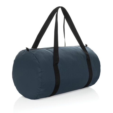 Dillon AWARE™ RPET faltbare Sporttasche navy blau bedrucken, Art.-Nr. P763.1825 Dillon AWARE™ RPET faltbare Sporttasche navy blau bedrucken, Art.-Nr. P763.1825