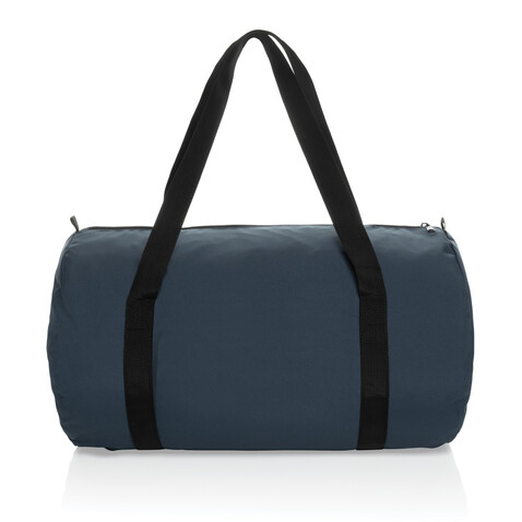 Dillon AWARE™ RPET faltbare Sporttasche navy blau bedrucken, Art.-Nr. P763.1825 Dillon AWARE™ RPET faltbare Sporttasche navy blau bedrucken, Art.-Nr. P763.1825
