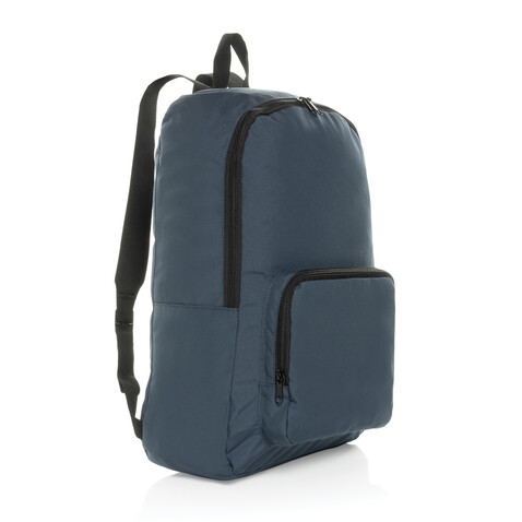Dillon AWARE™ RPET faltbarer klassischer Rucksack navy blau bedrucken, Art.-Nr. P763.1925 Dillon AWARE™ RPET faltbarer klassischer Rucksack navy blau bedrucken, Art.-Nr. P763.1925