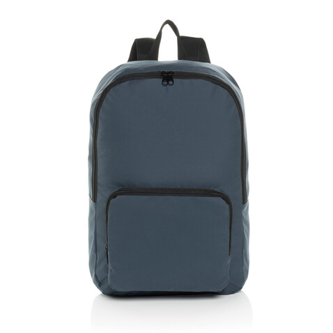 Dillon AWARE™ RPET faltbarer klassischer Rucksack navy blau bedrucken, Art.-Nr. P763.1925 Dillon AWARE™ RPET faltbarer klassischer Rucksack navy blau bedrucken, Art.-Nr. P763.1925