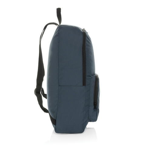 Dillon AWARE™ RPET faltbarer klassischer Rucksack navy blau bedrucken, Art.-Nr. P763.1925 Dillon AWARE™ RPET faltbarer klassischer Rucksack navy blau bedrucken, Art.-Nr. P763.1925