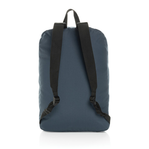 Dillon AWARE™ RPET faltbarer klassischer Rucksack navy blau bedrucken, Art.-Nr. P763.1925 Dillon AWARE™ RPET faltbarer klassischer Rucksack navy blau bedrucken, Art.-Nr. P763.1925