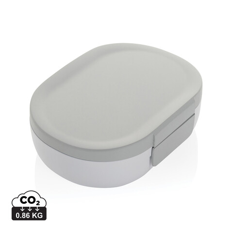 Avira Atlas Lunchbox aus RCS recyceltem PP 700ml weiß, grau bedrucken, Art.-Nr. P438.073 Avira Atlas Lunchbox aus RCS recyceltem PP 700ml weiß, grau bedrucken, Art.-Nr. P438.073