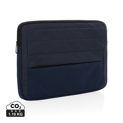 Armond AWARE™ RPET 15.6" Laptop-Sleeve navy blau bedrucken, Art.-Nr. P788.155