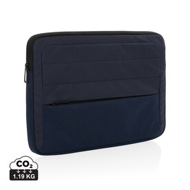 Armond AWARE™ RPET 15.6&amp;quot; Laptop-Sleeve navy blau bedrucken, Art.-Nr. P788.155
