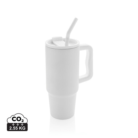 Embrace Deluxe Becher aus RCS recyceltem Edelstahl 900ml weiß bedrucken, Art.-Nr. P437.3003 Embrace Deluxe Becher aus RCS recyceltem Edelstahl 900ml weiß bedrucken, Art.-Nr. P437.3003