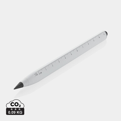 Eon Infinity Multitasking Stift aus RCS recycelt. Aluminium weiß bedrucken, Art.-Nr. P221.013 Eon Infinity Multitasking Stift aus RCS recycelt. Aluminium weiß bedrucken, Art.-Nr. P221.013