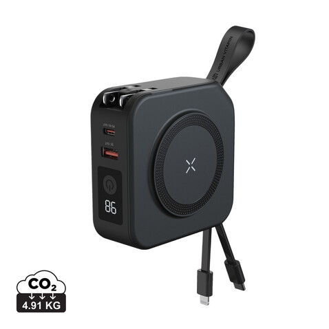 Urban Vitamin Saratoga 5-in-1 universal Charger schwarz bedrucken, Art.-Nr. P301.951