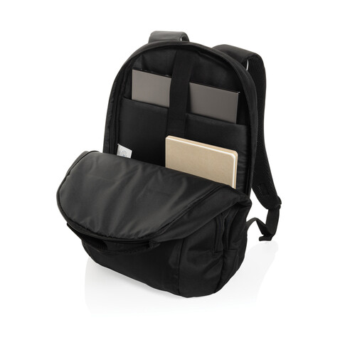Impact AWARE™ Universal-Laptop-Rucksack schwarz bedrucken, Art.-Nr. P763.081