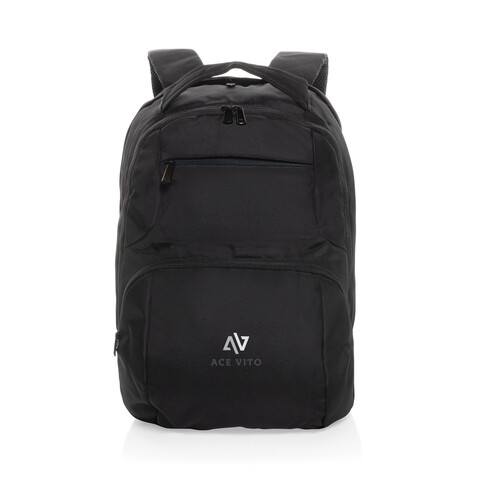 Impact AWARE™ Universal-Laptop-Rucksack schwarz bedrucken, Art.-Nr. P763.081