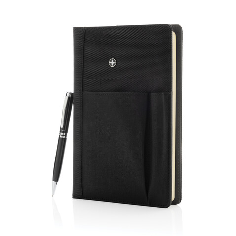 Notizbuch und Stift schwarz bedrucken, Art.-Nr. P773.320 Notizbuch und Stift schwarz bedrucken, Art.-Nr. P773.320