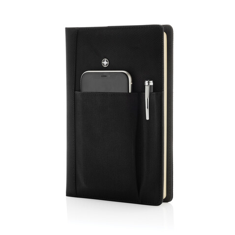 Notizbuch und Stift schwarz bedrucken, Art.-Nr. P773.320 Notizbuch und Stift schwarz bedrucken, Art.-Nr. P773.320