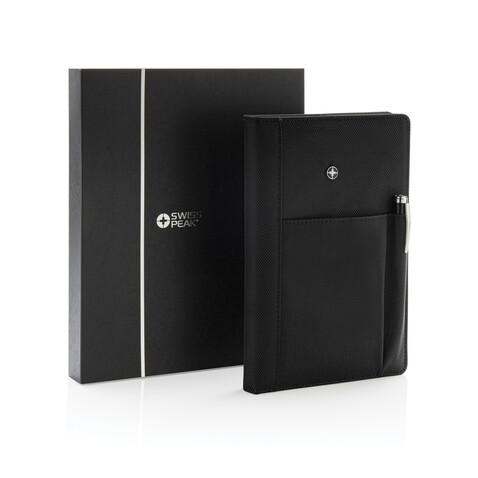 Notizbuch und Stift schwarz bedrucken, Art.-Nr. P773.320 Notizbuch und Stift schwarz bedrucken, Art.-Nr. P773.320
