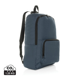 Dillon AWARE™ RPET faltbarer klassischer Rucksack navy blau bedrucken, Art.-Nr. P763.1925