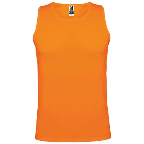 Andre Sport Top für Kinder, Fluor Orange bedrucken, Art.-Nr. K03503LE