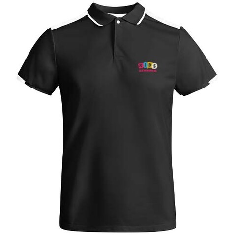 Tamil Sport Poloshirt für Kinder, schwarz, weiss bedrucken, Art.-Nr. K04028TM