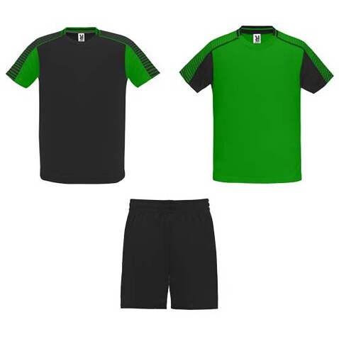 Juve Sport-Set für Kinder, farngrün, schwarz bedrucken, Art.-Nr. K05259BM