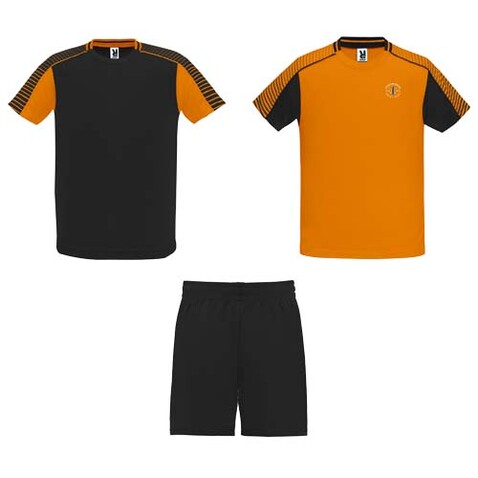 Juve Sport-Set für Kinder, orange, schwarz bedrucken, Art.-Nr. K05259WD