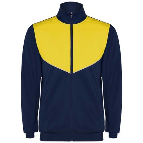 Evans Trainingsanzug für Kinder, Navy Blue, gelb bedrucken, Art.-Nr. K64029SH