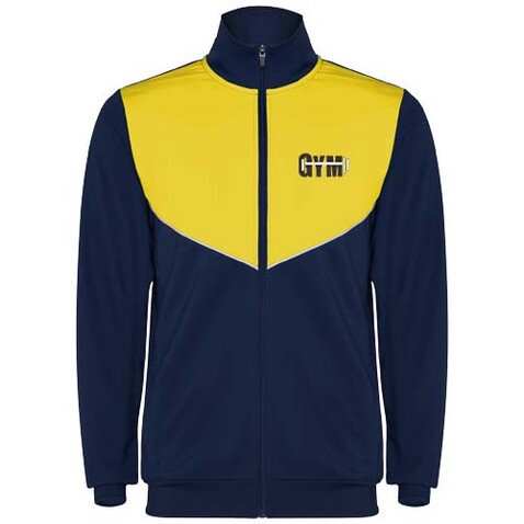 Evans Trainingsanzug für Kinder, Navy Blue, gelb bedrucken, Art.-Nr. K64029SH