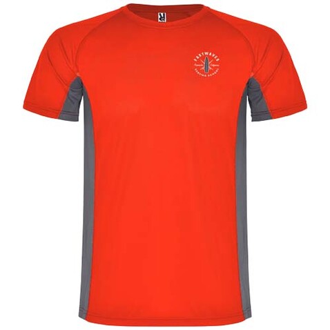 Shanghai Sport T-Shirt für Kinder, rot, Dark Lead bedrucken, Art.-Nr. K65959HM