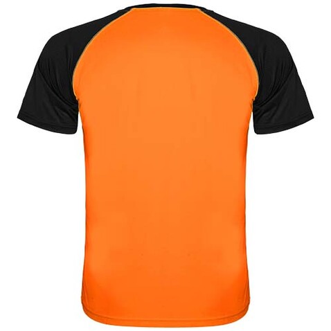 Indianapolis Sport T-Shirt für Kinder, Fluor Orange, schwarz bedrucken, Art.-Nr. K66509AH
