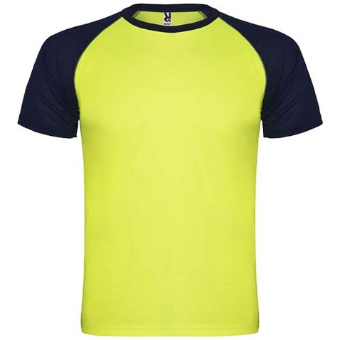 Indianapolis Sport T-Shirt für Kinder, Fluor Yellow, Navy Blue bedrucken, Art.-Nr. K66509ID Indianapolis Sport T-Shirt für Kinder, Fluor Yellow, Navy Blue bedrucken, Art.-Nr. K66509ID
