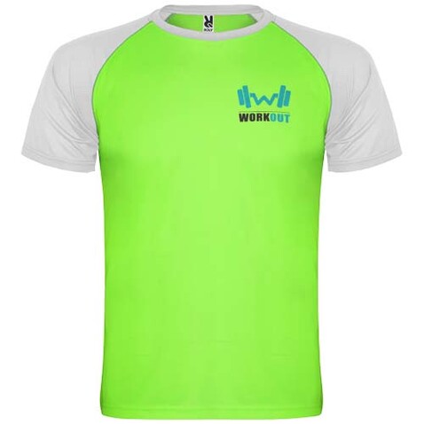 Indianapolis Sport T-Shirt für Kinder, Fluor Green, weiss bedrucken, Art.-Nr. K66509JH