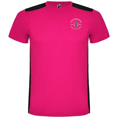 Detroit Sport T-Shirt für Kinder, fuchsia, schwarz bedrucken, Art.-Nr. K66529CD