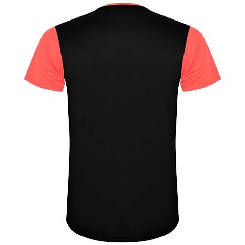 Detroit Sport T-Shirt für Kinder, Fluor Coral, schwarz bedrucken, Art.-Nr. K66529NH