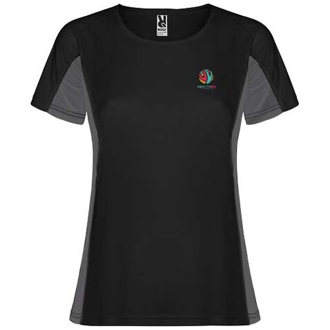 Shanghai Sport T-Shirt für Damen, schwarz, Dark Lead bedrucken, Art.-Nr. R66489E5