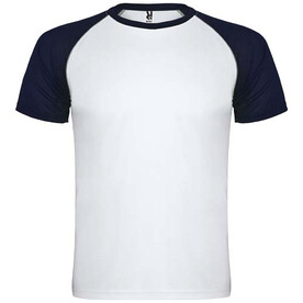 Indianapolis T-Shirt Unisex aus recyceltem Material, weiss, Navy Blue bedrucken, Art.-Nr. R66508A1