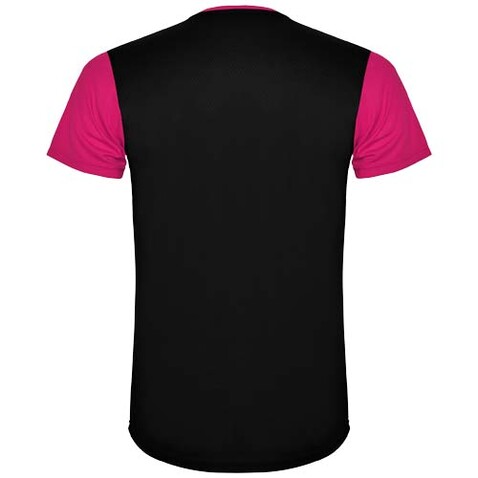 Detroit T-Shirt Unisex aus recyceltem Material, fuchsia, schwarz bedrucken, Art.-Nr. R66529C1