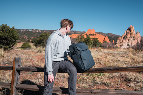 Pascal AWARE™ RPET Deluxe Weekend Rucksack navy blau bedrucken, Art.-Nr. P763.225