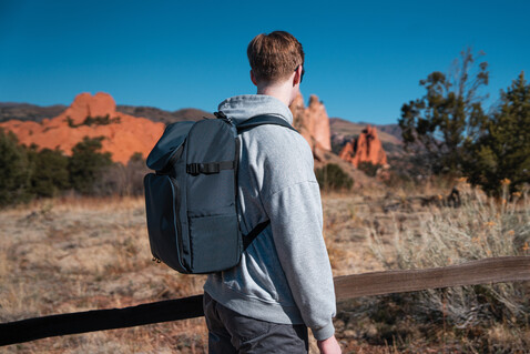 Pascal AWARE™ RPET Deluxe Weekend Rucksack navy blau bedrucken, Art.-Nr. P763.225