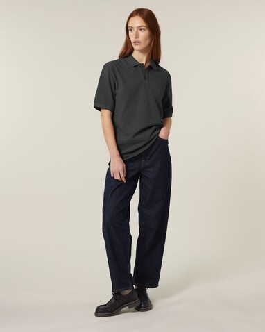 Prepster 2.0 - Das Unisex-Polo - Dark Heather Grey - XXL bedrucken, Art.-Nr. STPU222C6512X