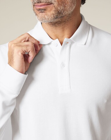 Prepster 2.0 Long Sleeve - Das Langarm-Unisex-Polo - White - M bedrucken, Art.-Nr. STPU223C0011M Prepster 2.0 Long Sleeve - Das Langarm-Unisex-Polo - White - M bedrucken, Art.-Nr. STPU223C0011M