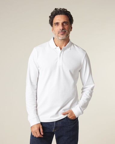 Prepster 2.0 Long Sleeve - Das Langarm-Unisex-Polo - White - M bedrucken, Art.-Nr. STPU223C0011M Prepster 2.0 Long Sleeve - Das Langarm-Unisex-Polo - White - M bedrucken, Art.-Nr. STPU223C0011M
