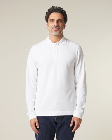 Prepster 2.0 Long Sleeve - Das Langarm-Unisex-Polo - White - 3XL bedrucken, Art.-Nr. STPU223C0013X Prepster 2.0 Long Sleeve - Das Langarm-Unisex-Polo - White - 3XL bedrucken, Art.-Nr. STPU223C0013X