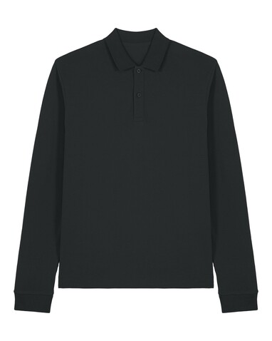 Prepster 2.0 Long Sleeve - Das Langarm-Unisex-Polo - Black - XL bedrucken, Art.-Nr. STPU223C0021X