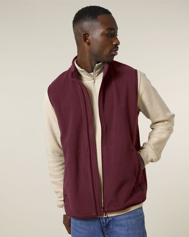 Stanley Quester - Die Herren-Fleeceweste - Burgundy - 3XL bedrucken, Art.-Nr. STJM240C2443X