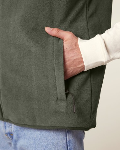 Stanley Quester - Die Herren-Fleeceweste - Khaki - XXL bedrucken, Art.-Nr. STJM240C2232X