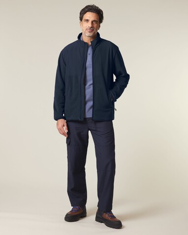Trekker - Die Unisex-Fleecejacke - French Navy - 3XL bedrucken, Art.-Nr. STJU242C7273X