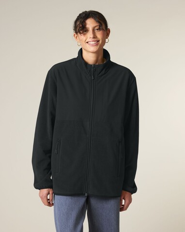 Trekker - Die Unisex-Fleecejacke - Black - XXL bedrucken, Art.-Nr. STJU242C0022X
