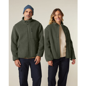 Brooker - Die Relaxed Unisex-Sherpajacke - Khaki - 3XL bedrucken, Art.-Nr. STJU248C2233X