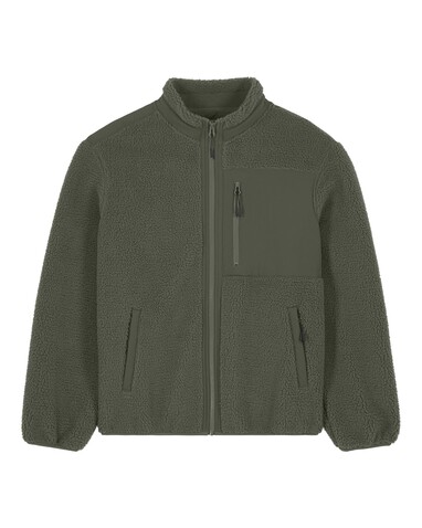 Brooker - Die Relaxed Unisex-Sherpajacke - Khaki - 3XL bedrucken, Art.-Nr. STJU248C2233X Brooker - Die Relaxed Unisex-Sherpajacke - Khaki - 3XL bedrucken, Art.-Nr. STJU248C2233X