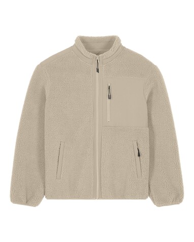 Brooker - Die Relaxed Unisex-Sherpajacke - Desert Dust - XS bedrucken, Art.-Nr. STJU248C028XS