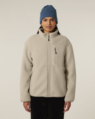 Brooker - Die Relaxed Unisex-Sherpajacke - Desert Dust - XXL bedrucken, Art.-Nr. STJU248C0282X