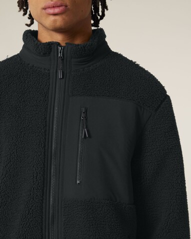Brooker - Die Relaxed Unisex-Sherpajacke - Black - XXS bedrucken, Art.-Nr. STJU248C0022S